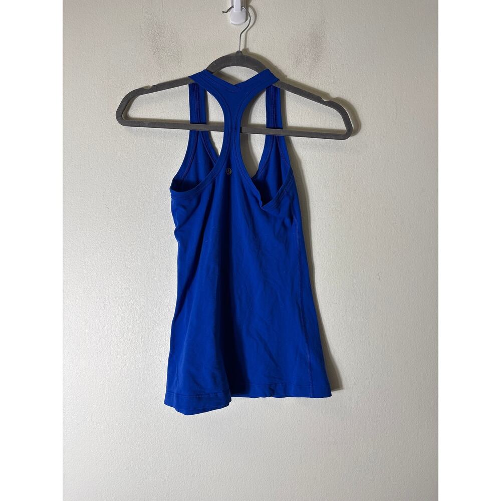 Lululemon Electric Blue Racerback Athletic Tank Sz 2 - Picture 2 of 3